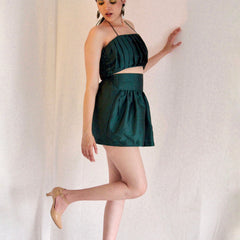 Janice Taffeta Skirt Set