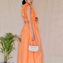 Cassia Gathered Maxi Dress